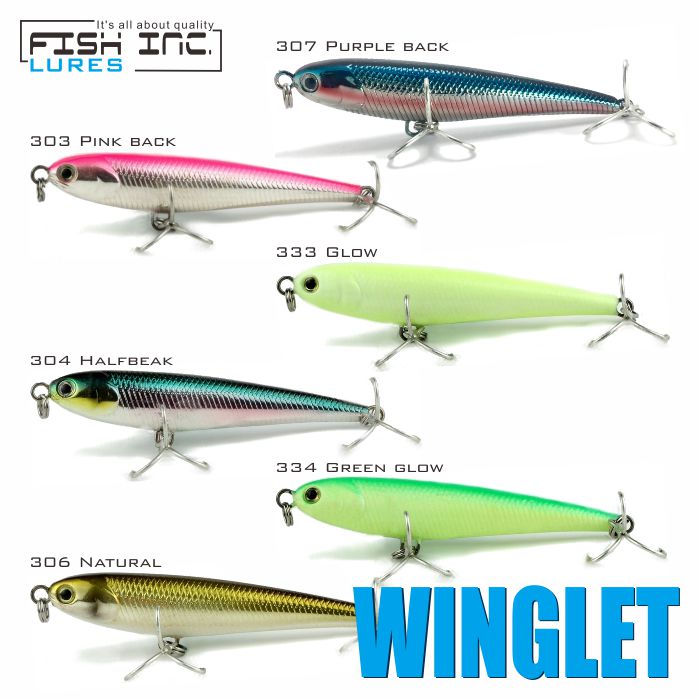 bat wing fishing lure Winglet 87mm Zinc Casting Jig 307 Purple back