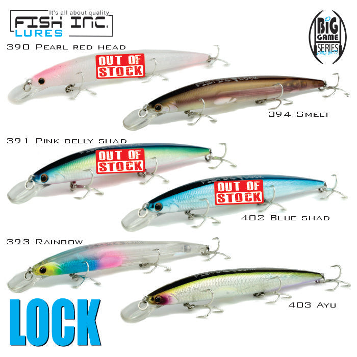 Lock 160mm Suspending Jerkbait – Fish Inc Lures INTL