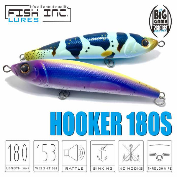 Hooker 180mm Sinking Stickbait 447 Blue Fusi