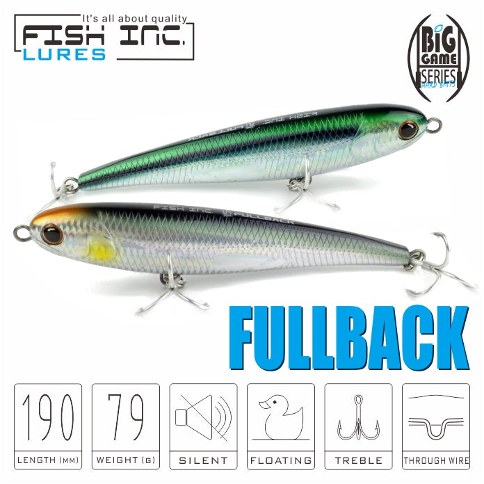 fish inc lures Fullback 190mm Floating Stickbait 375 Foil Pink Best Lure Tactics for The Centre 12 is Color:Midnight Red smooth