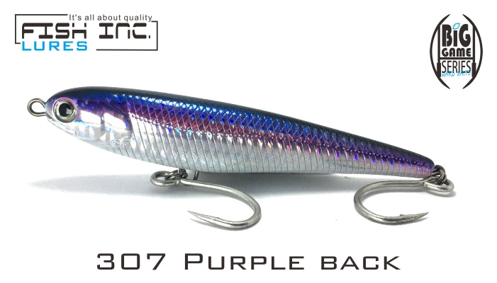 bat wing fishing lure Right Wing 120mm Sinking Stickbait 307 Purple Back